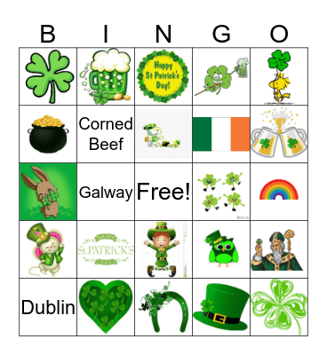 Shamrock Bingo Card