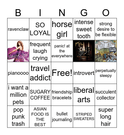 How similar are you to Christine (ultravioletmorninglights)? Bingo Card