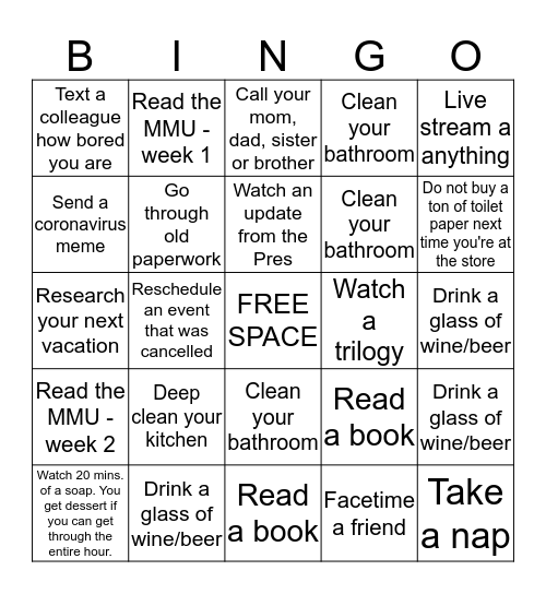 Vacation Bingo! Bingo Card