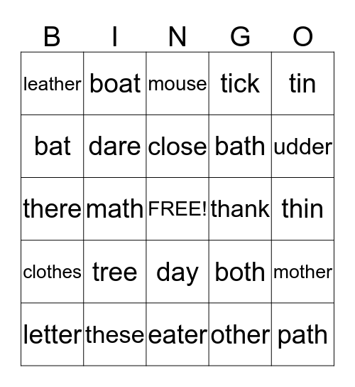 Bingo Card