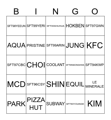 BINGO WITH PAPA ERIC Bingo Card