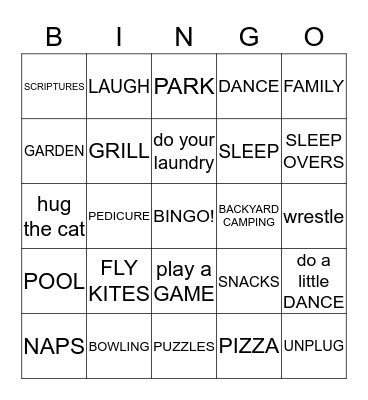 COVID 19 Bingo Card