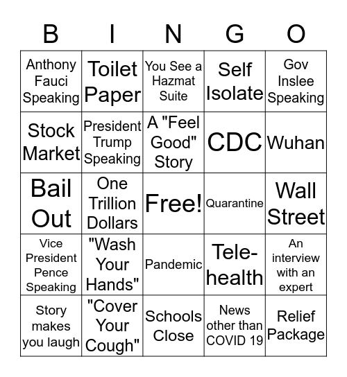 CORONA  BINGO Card