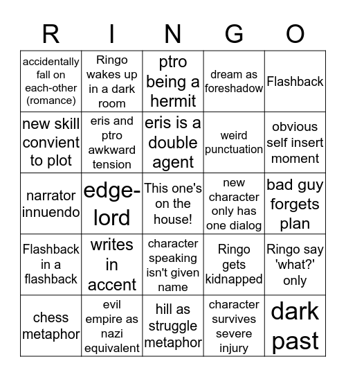 Ringo Bingo Card