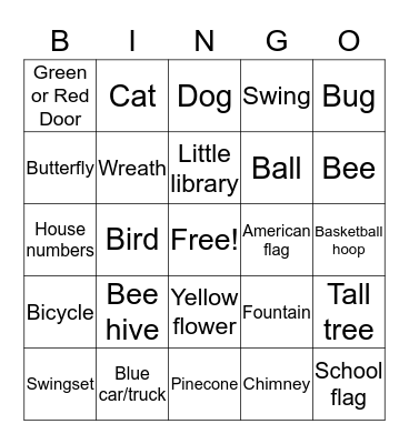Sherwood Forest Bingo Card