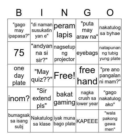 ARKI BINGO Card
