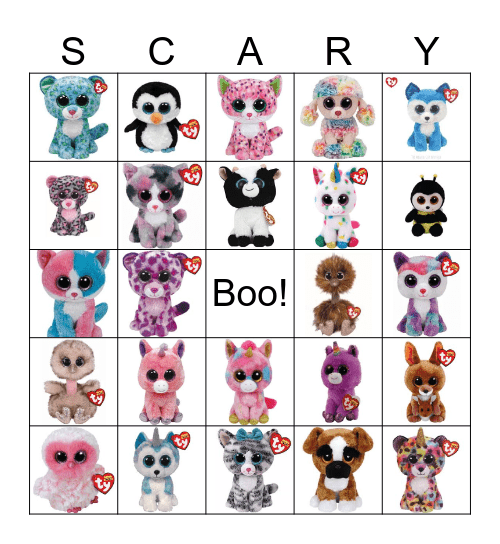 Beanie Boos Bingo Card