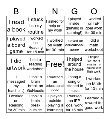 Bingo Card