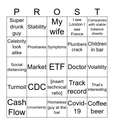 Sim on CNBC Bingo Card