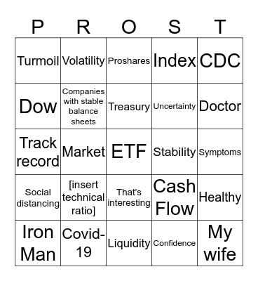 Sim on CNBC Bingo Card