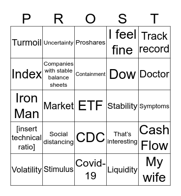 Sim on CNBC Bingo Card