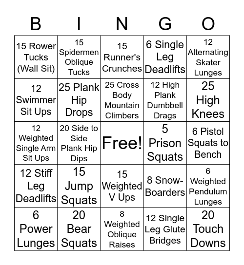 Shape&Shred Bingo Card