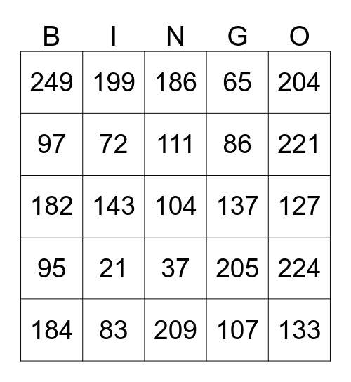 Fertile Community Club Bingo Card