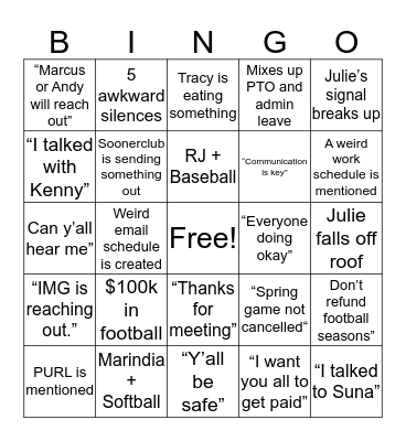 ATO Phone Meeting/Patrick says Bingo Card