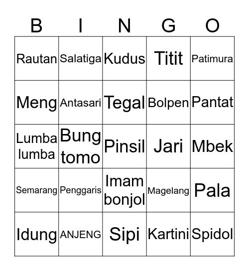 HEKK BROT Bingo Card