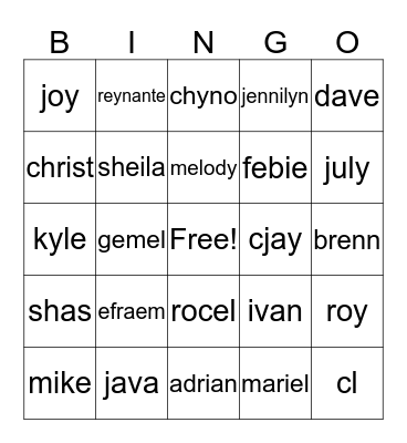 SSC Urdaneta Bingo Card