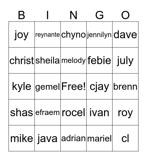 SSC Urdaneta Bingo Card