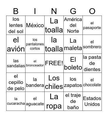 Bingo Card