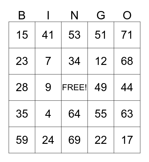 Flowserve PMC Safety Bingo Card