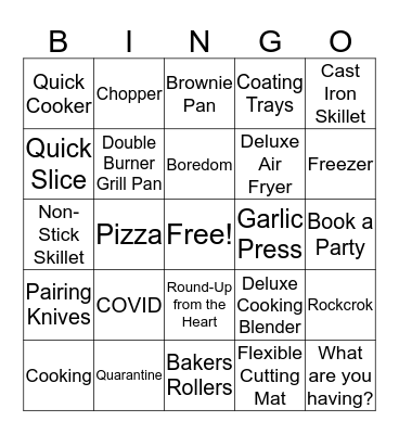 PAMPERED BINGO Card