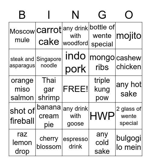 bingo Card