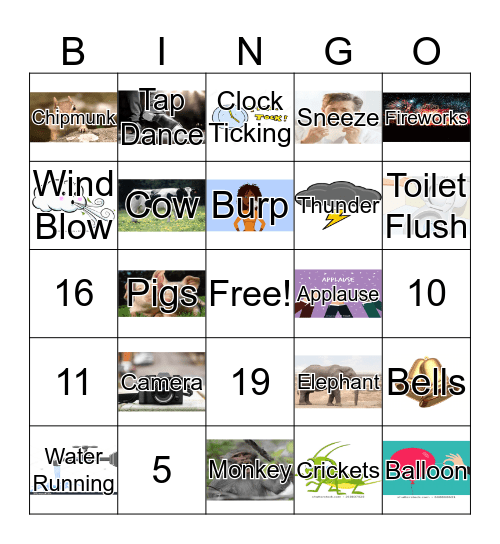 What is that Sound? Bingo Card
