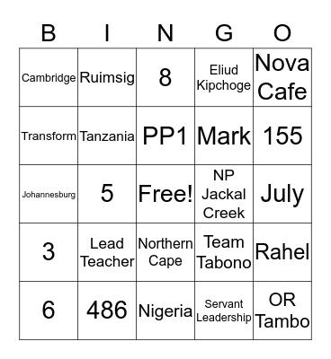 Nova Pioneer "We made it through another work from home week" Bingo Card