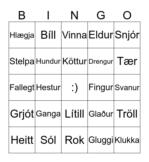 Samheita BINGÓ Bingo Card