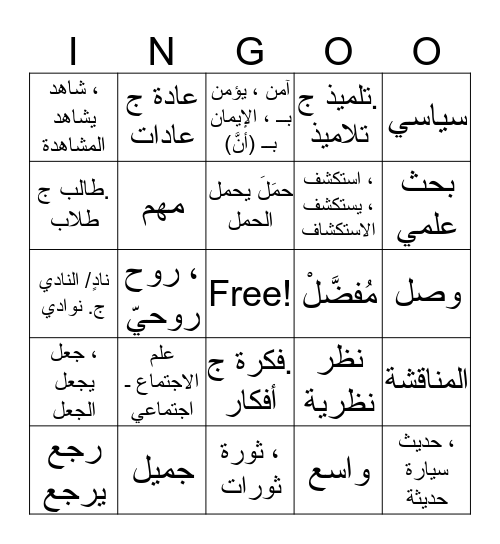 204 lesson 4 saad Bingo Card