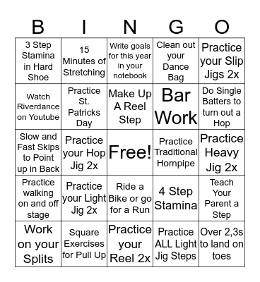 O'Riain Academy Bingo Card