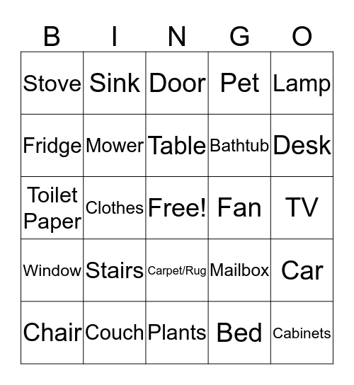 Bacterium Bingo Card