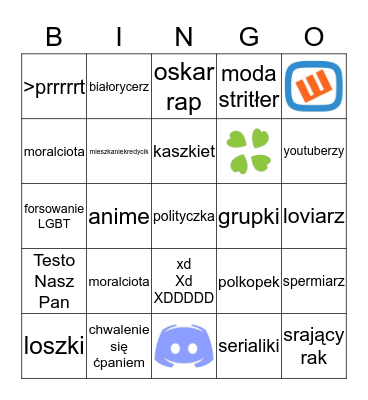 Bingo Raka Bingo Card