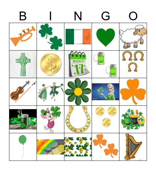 St. Patricks Day Bingo Card
