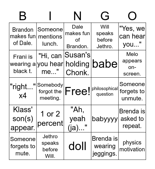 JSWHEP Bingo Card