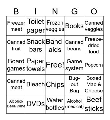 Quarantine at Home  Bingo Card