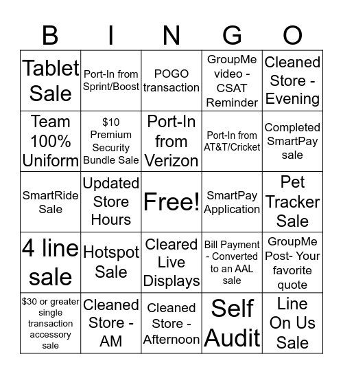 Bingo Card