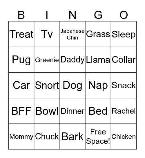 Chuck's Birthday Bingo Card