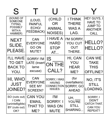 INTEGRA CLINICAL AFFAIRS CONFERENCE CALL BINGO Card