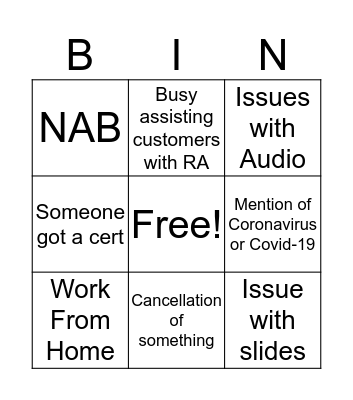 Bingo Card