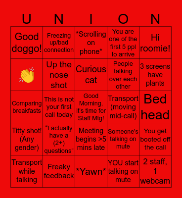 LIFESIZE BINGO Card