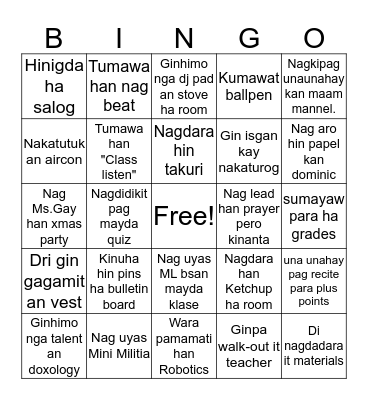 OLHR BINGO Card