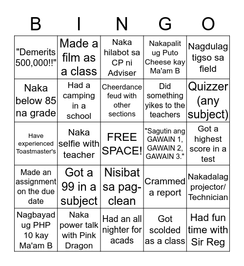 DRANHS-STE BINGO Card