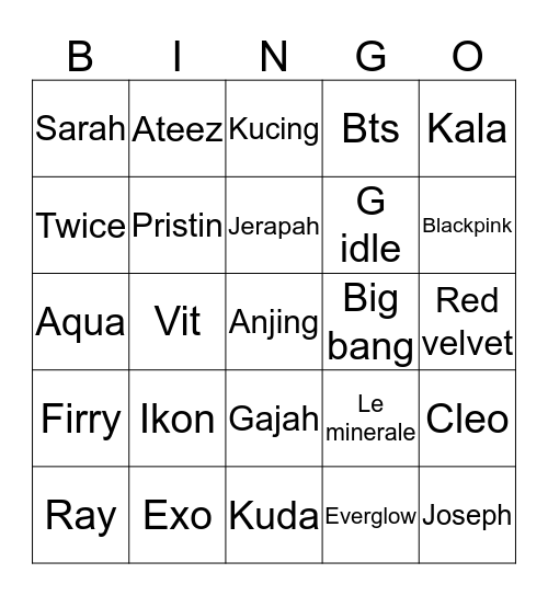 SEUNGYOUN IS MINEEE! Bingo Card