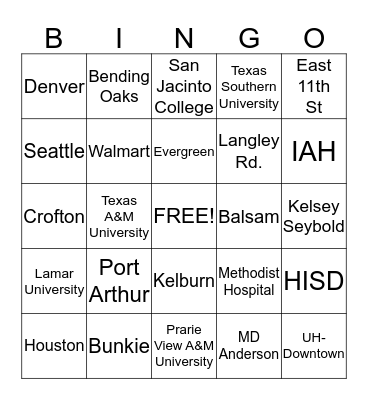 Atkins Family Bingo Card