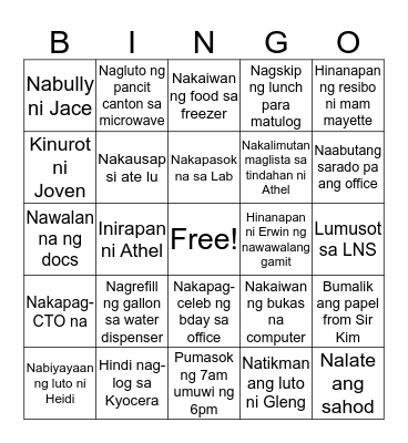 Nutrigenomics Bingo Card