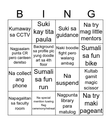 JETMSians Edition Bingo Card