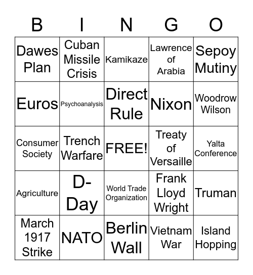 Semester 2 BINGO Card