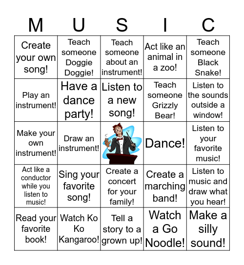 Music Bingo! Bingo Card