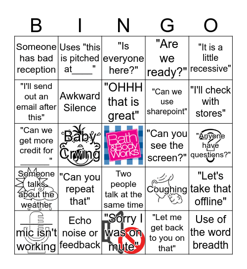 Conference Call Bingo Card