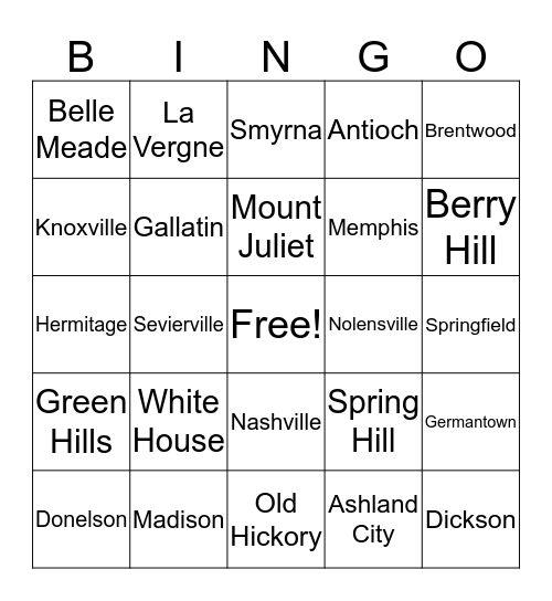 Walking Bingo Card